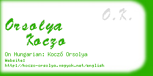 orsolya koczo business card
