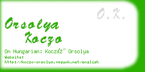 orsolya koczo business card